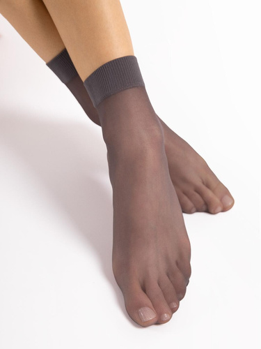 Damen Socken Fiore C 1100 Maja 15 den glatt Lycra 2er Pack  graphite