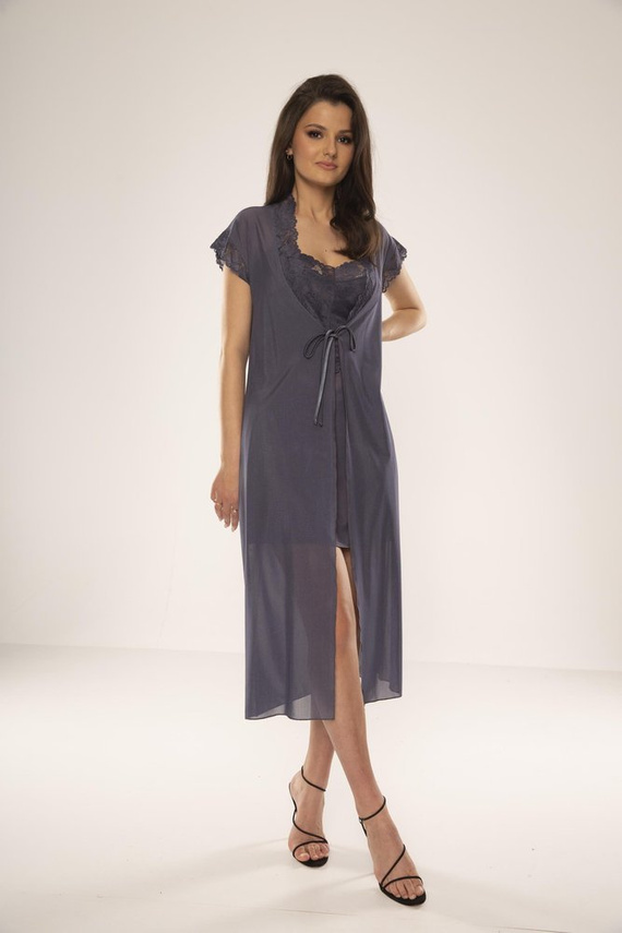 470 Alison Forex Morgenmantel für Frauen - grau