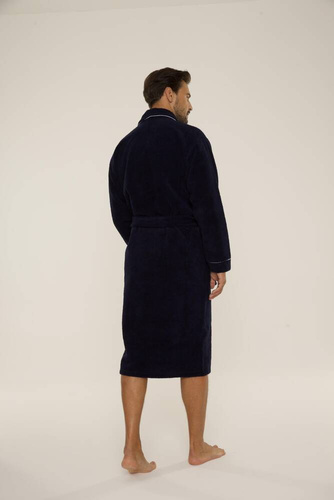 735 Manuele Herren Bademantel De Lafense - marineblau