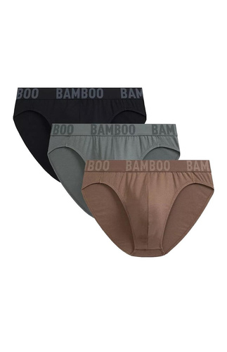 3MP-199 Atlantic Herren-Slip – Khaki-Schwarz-Beige
