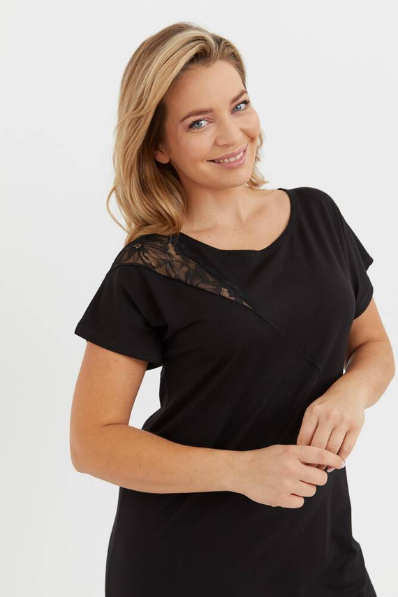 737 Velar Forex Nachthemd - schwarz