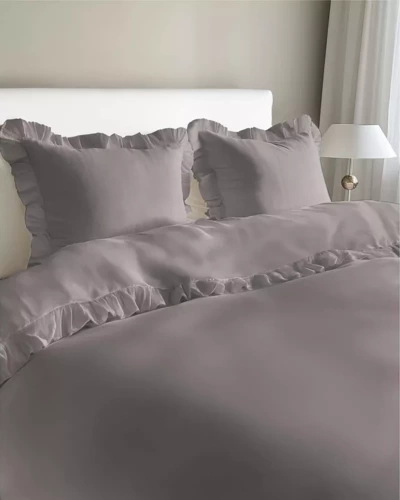 Pure 23 Einfarbige Baumwollbettwäsche Detexpol dunkelgrau