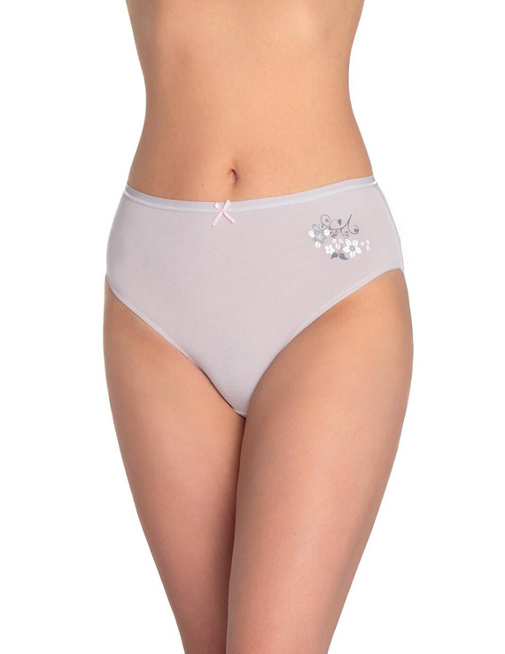 Damen-Slips L-120BI-96 Lama graphitgrau – Baumwolle, 3er-Pack, bequem und klassisch