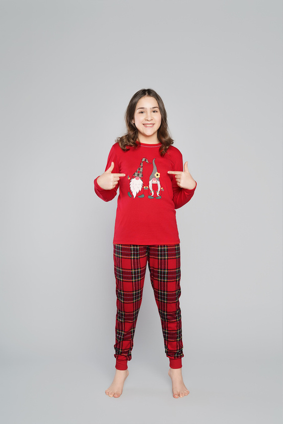 Santa Pyjamas Mädchen Italienische Mode- grün 