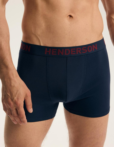 Henderson 45486 Fawn Herren Boxershorts 2er-Pack Baumwolle mit breitem Logo-Bund