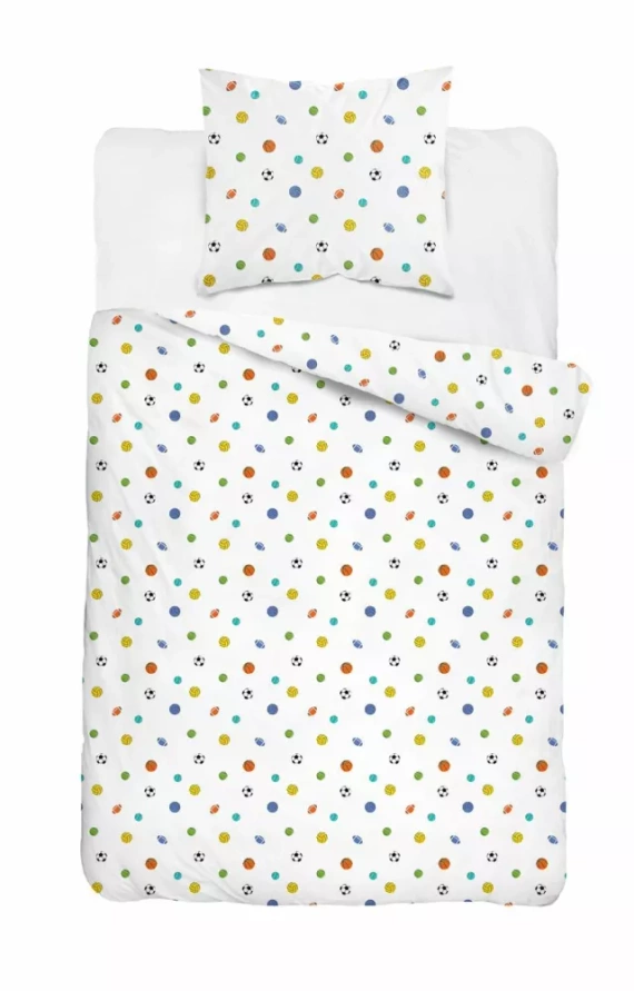 5442 A Sportowy Sen Kinder-Baumwollbettwäsche Detexpol weiß