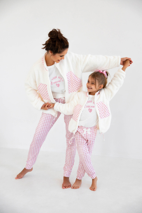 Nanny Kids Bluse von Sensis - ecru-rosa