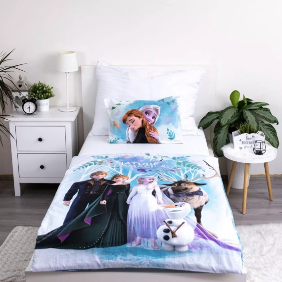 Frozen Frozen Baumwollbettwäsche für ein Bett von Jerry Fabrics, blau