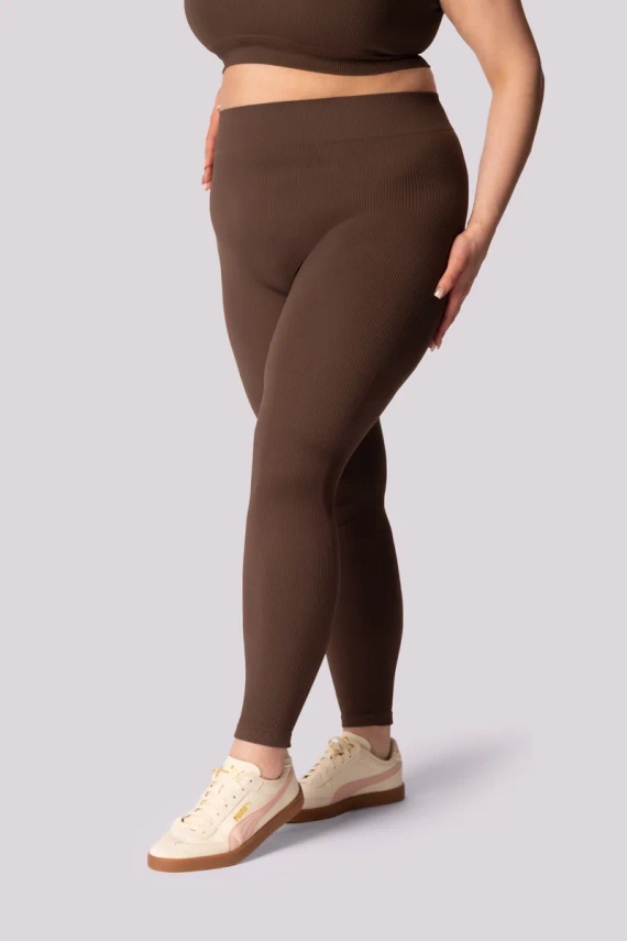 Gerippte Damenleggings Mona Caffe
