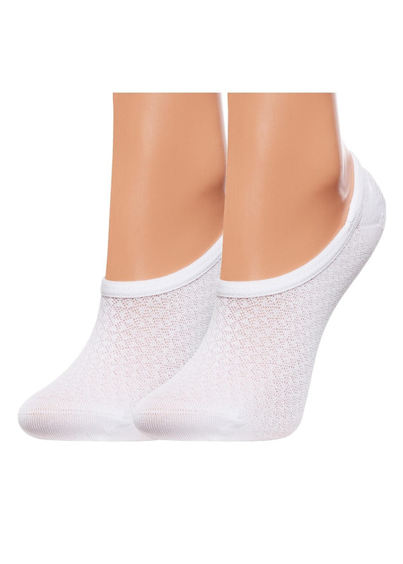 Moraj CDB200-402 Damen Ballerina Socken Baumwolle rutschfest bianco