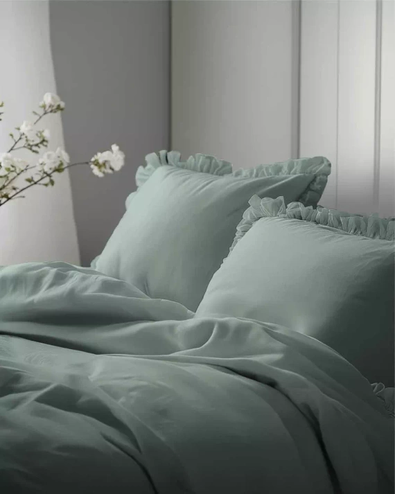 Pure 23 Einfarbige Baumwollbettwäsche Detexpol mint