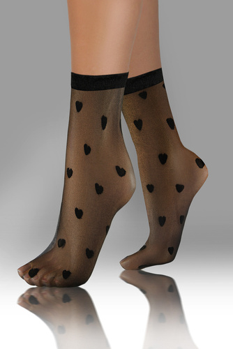 Sesto Senso Damensocken, Muster 04 Herzen