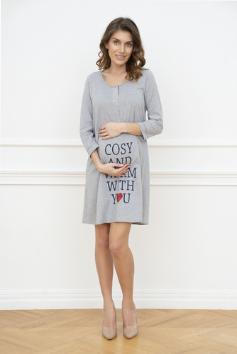 Balm Schwangerschaft und Stillen Shirt. 3/4 Ärmel Italia Fashion - melange