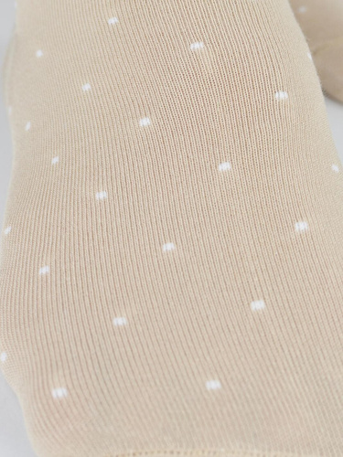 Damen Füßlinge Noviti ST077 – Modal, Punkte, flache Nähte beige