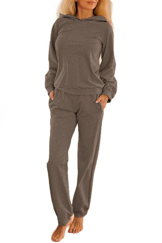 Brav Mirale Damen-Trainingsanzug | Bequemes Baumwollset | Polnische Produktion – grau