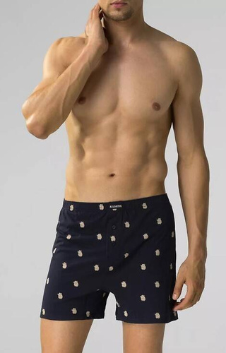 2MBH-003 Atlantic Herren-Boxershorts – Marineblau und Smaragd