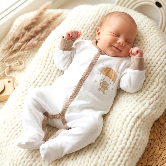 ABN-5507 Sky Journey Nini Babyclown | Bio-Baumwolle, Druckknopfverschluss