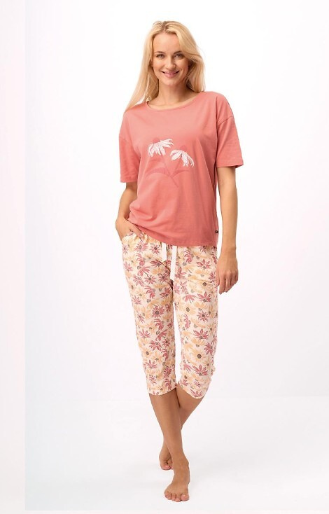 LNS 552 Key Damen-Baumwollpyjama – Rosa