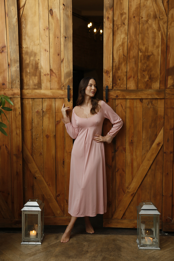 86649 Odessa Damennachthemd Möwe rosa