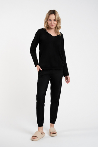 Karina Damen Sweatshirt Fashion - schwarz 