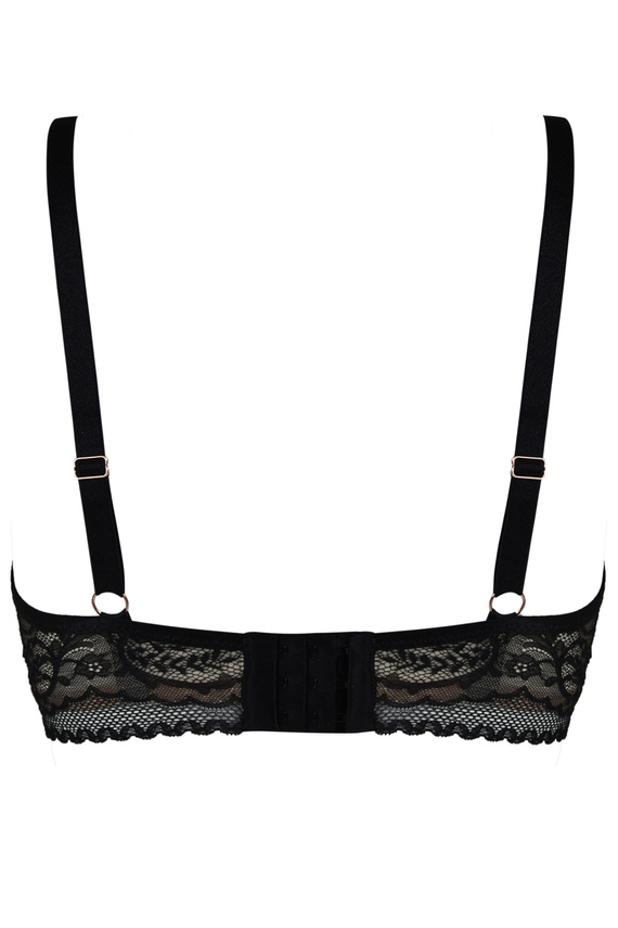 19236 Feel Milano Bralette Long Black – Spitzen-BH mit verlängertem Träger