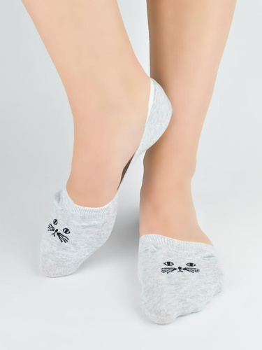 Ballerina Socken ST115 Damen Baumwolle Katze 3D Ohren rutschfest