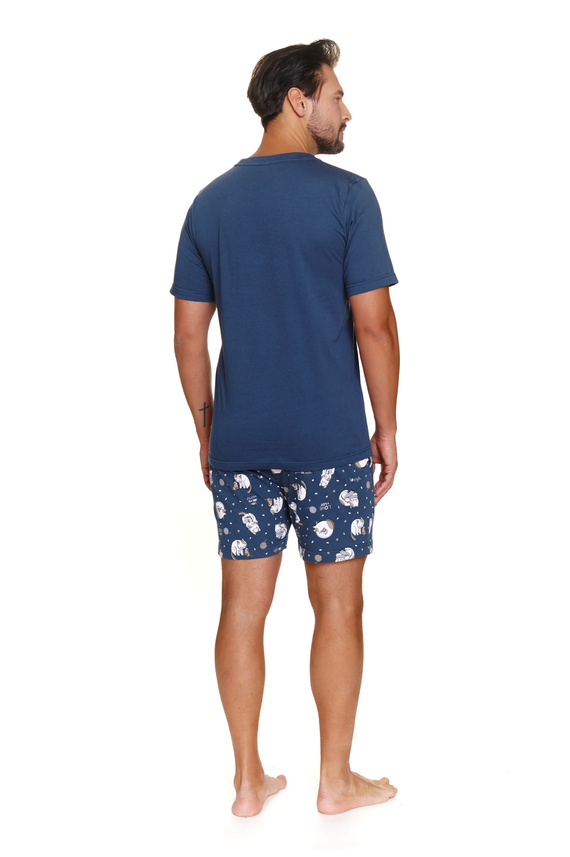 7204 „Cat Club“ Doctor Nap Herren-Pyjama – tiefblau