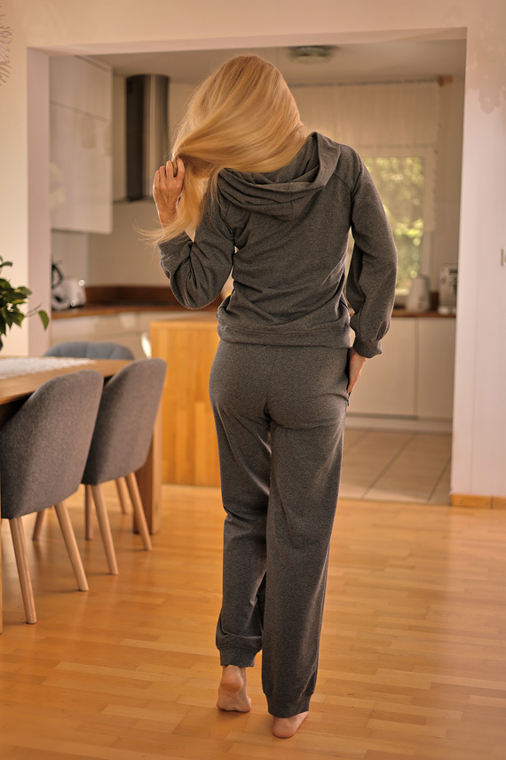 Brav Mirale Damen-Trainingsanzug | Bequemes Baumwollset | Polnische Produktion – grau