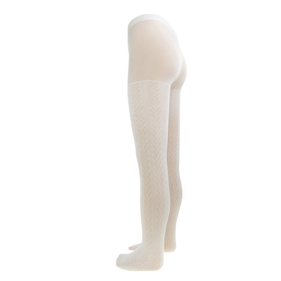 141805 W3 Nicol Jacquard-Strumpfhose – Creme
