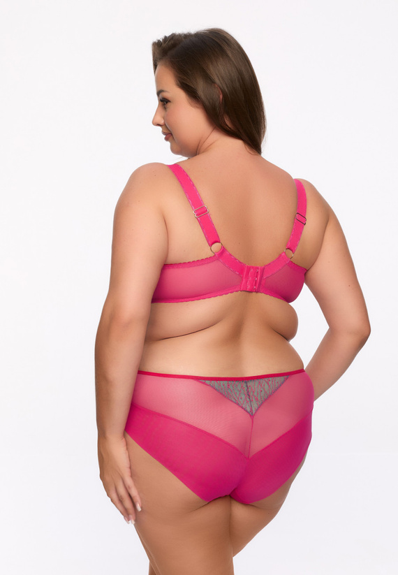 BSM 1294 Cintia Maxi Gaia Soft-BH – Fuchsia-Türkis, S16MX-Konstruktion, Tüll und Stickerei