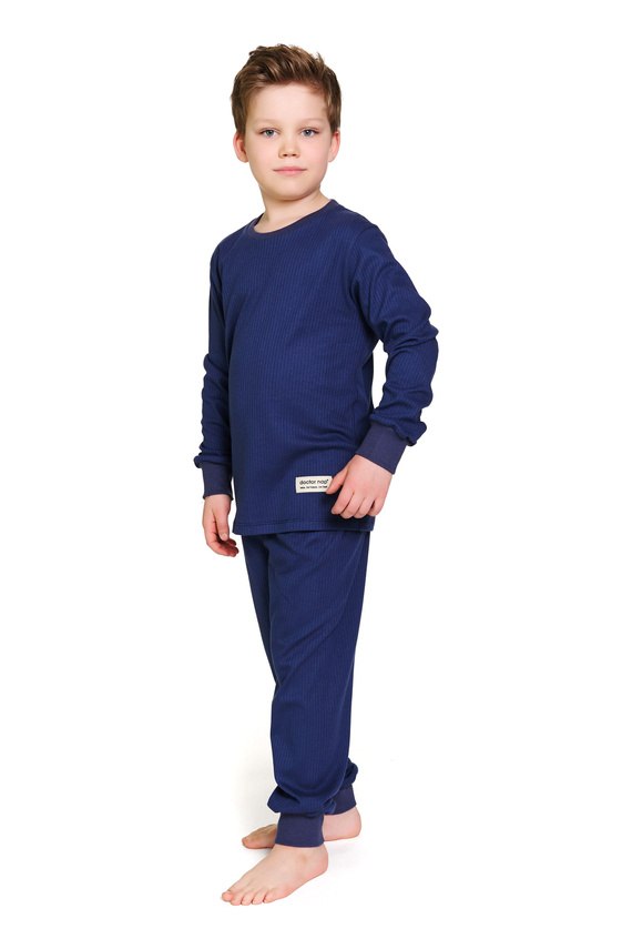 7351 Doctor Nap Kinderpyjama aus Baumwolle – klassischer Komfort – Marineblau