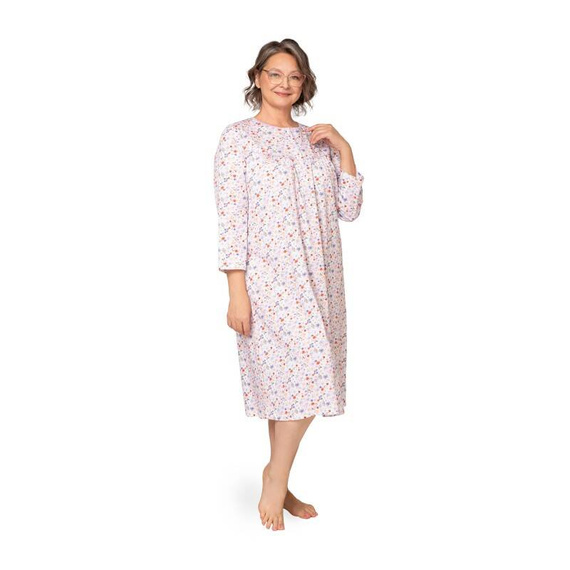 204 Bogna II Martel Nachthemd mit Reißverschluss – Weiß-Lila 25