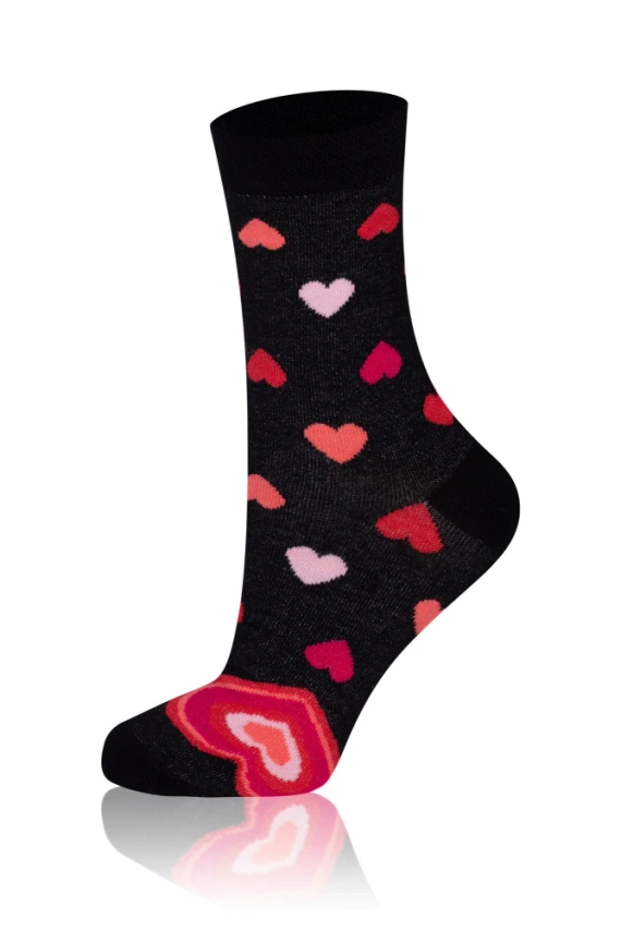 M30D Serce Herren lange Socken Italienische Mode - schwarz