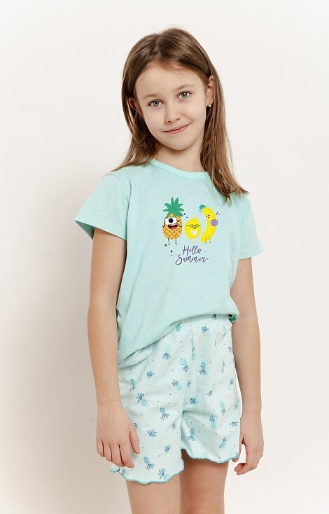 3384, 3385 Sweety Pyjama für Mädchen Taro – Türkis