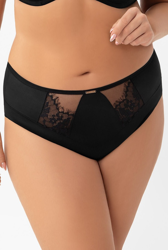 Feigen K 938 Evia Gorsenia schwarz - elegante Höschen mit Stickerei für ein Set