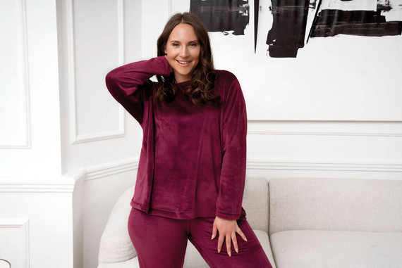 Akara Damenset Italienische Mode - burgunderrot