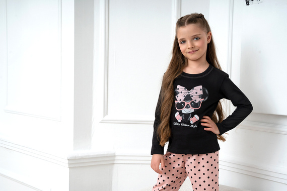 Bonilla Mädchen Schlafanzug Italian Fashion - schwarz/print 
