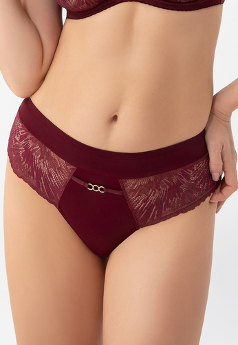 Figs K957 Mila Gorsenia burgundy - hohe Taille, Spitze, vollere Hüfte Abdeckung