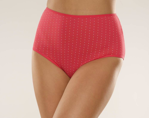 018 Sara De lafense Höschen mit hoher Taille - Himbeer-Punkte