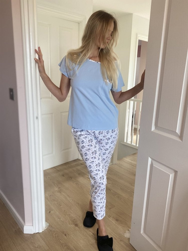 434 Maribell Forex Damen Schlafanzug - blau