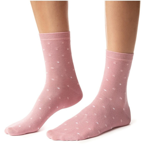 Damen Socken Steven art.099 Baumwolle Bunte Muster Flache Naht - 137 rosa
