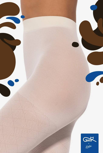 Wedel wz.02 Damenstrumpfhose 40 den Gatta - weiß-schoko