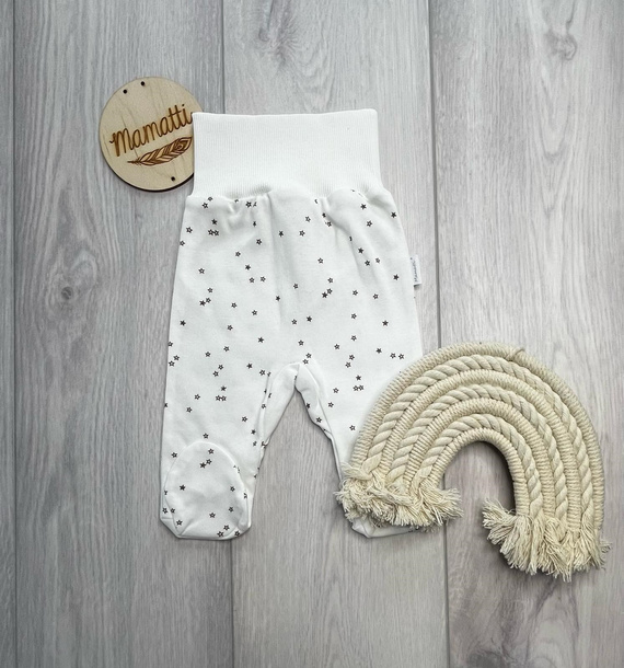 Mamatti PD16220 Baby-Baumwoll-Halbhosen mit Sternen Weiß