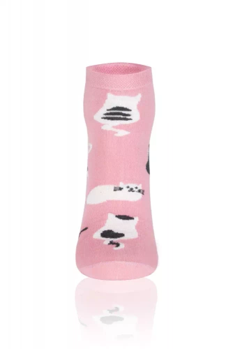 S124Z Bami Socken Socken Italienische Mode rosa/weiß/graphit