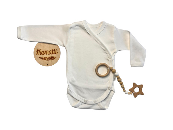 Mamatti BD14927 Baby-Body – 100 % Baumwolle | Langarm | OEKO-TEX | Polnische Qualität