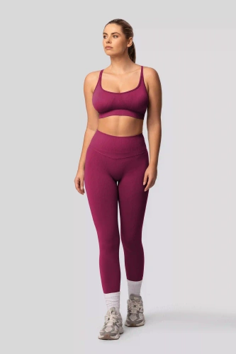 Push-up Leggings Spaio PRO High Waist blickdicht formend red wine