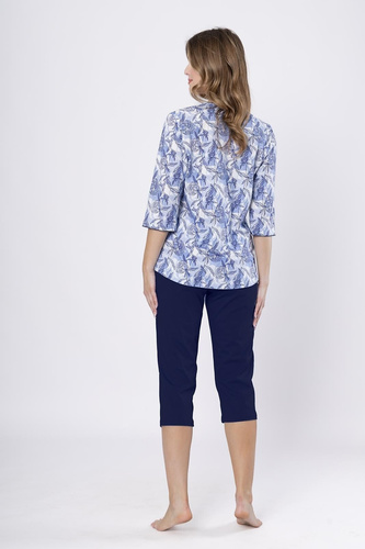 Damenpyjama Ewlin 1661 Leveza Jeans – Baumwolle, 3/4 Ärmel