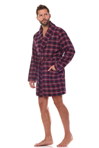 2470 Ben L&L Herrenbademantel – Marineblau