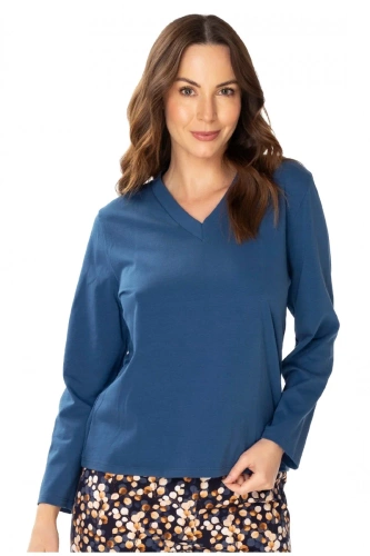 86673 Lucy Seagull Jeans-Pyjamabluse