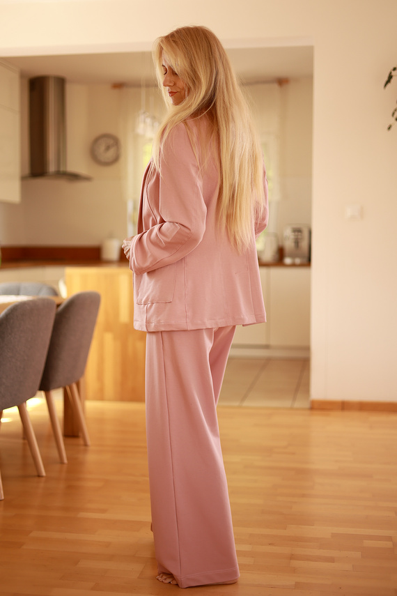 Emi - elegante Damenjacke, 95 % Baumwolle 5 % Elasthan | Polnische Marke Mirale – rosa
